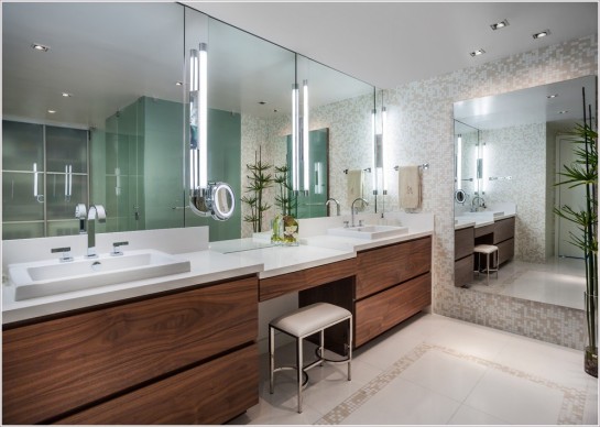 Bathroom-Contemporary-Miami-Bisazza-Custom-Made-Mosaic-Tiles-Bright-Master-Bathroom-double-sink-make-up-area-modern-faucet-rectangular-vanity-v